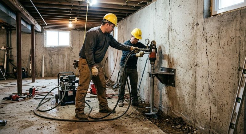 Basement Stabilization in Milford, MI