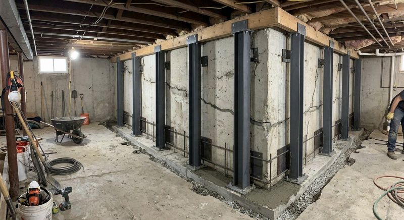 Basement Stabilization in Milford, MI