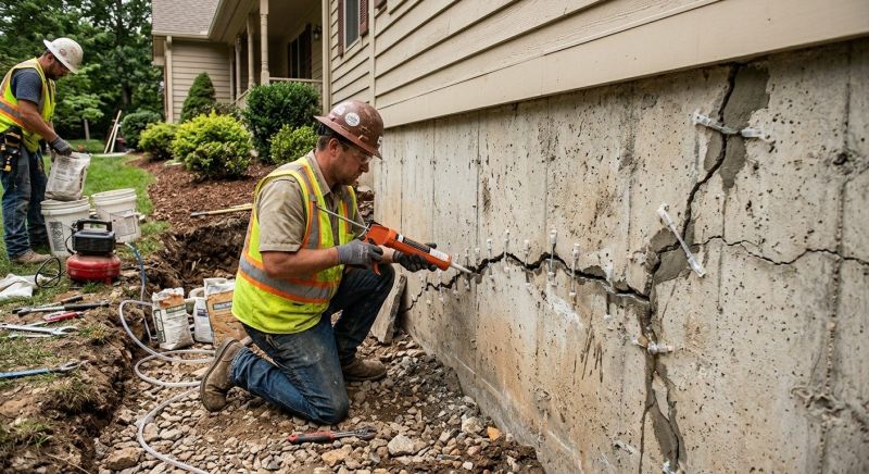 Cracked Foundation Repair in Berkley, MI