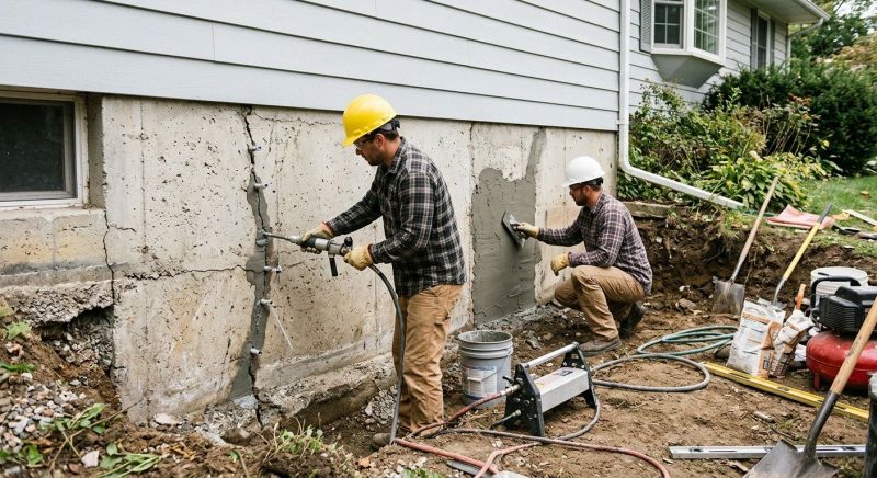 Cracked Foundation Repair in Genesee County, MI