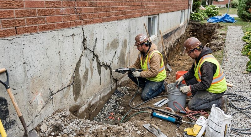 Cracked Foundation Repair in Livonia, MI