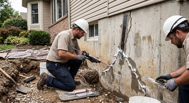 Cracked Foundation Repair in South Lyon, MI