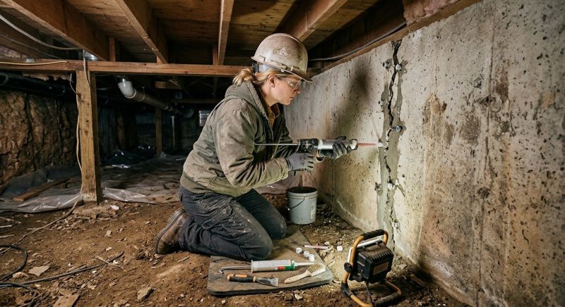 Crawlspace Foundation Repair in Davisburg, MI