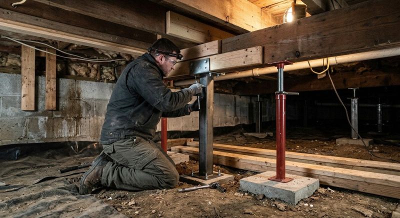Crawlspace Structural Repair in Milford, MI