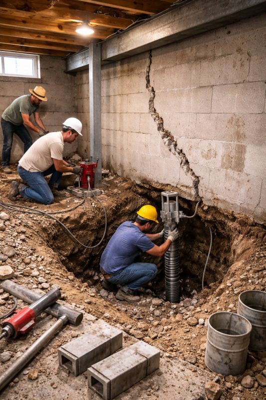 Crawlspace Structural Repair in Milford, MI