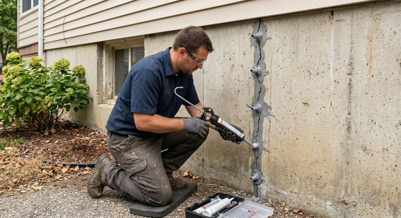 Foundation Crack Sealing in Milford, MI