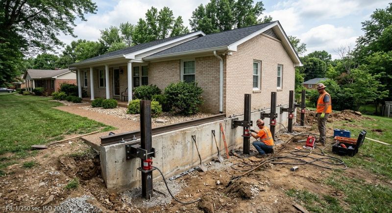 Foundation Pier Leveling in Milford, MI