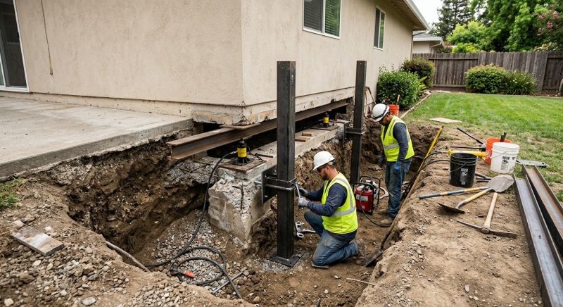 Foundation Pier Repair in Milford, MI