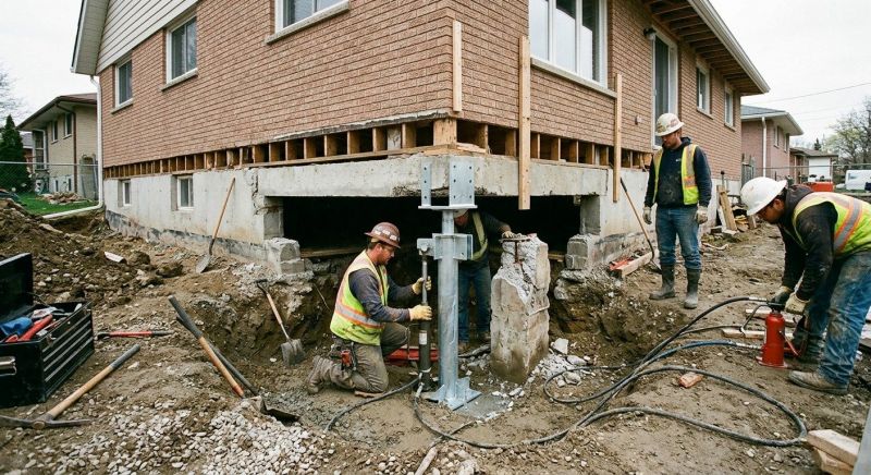 Foundation Pier Repair in Milford, MI