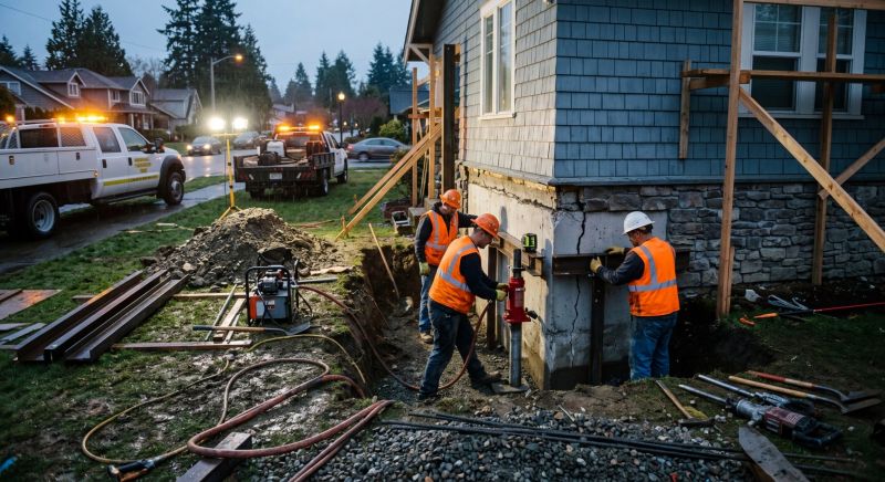 Foundation Stabilizing in Berkley, MI