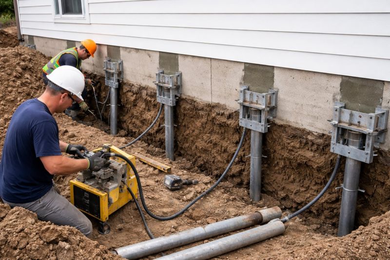 Helical Piers Installation in Milford, MI