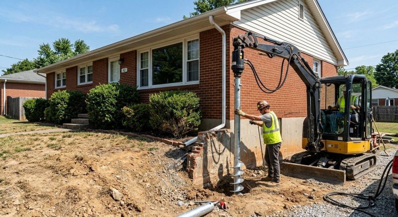 Helical Pile Installation in Milford, MI