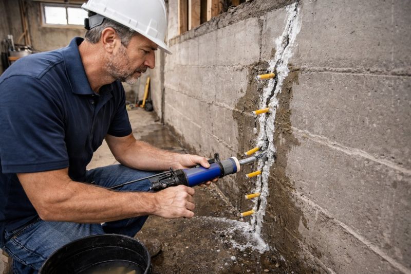 Leaking Foundation Repair in Milford, MI