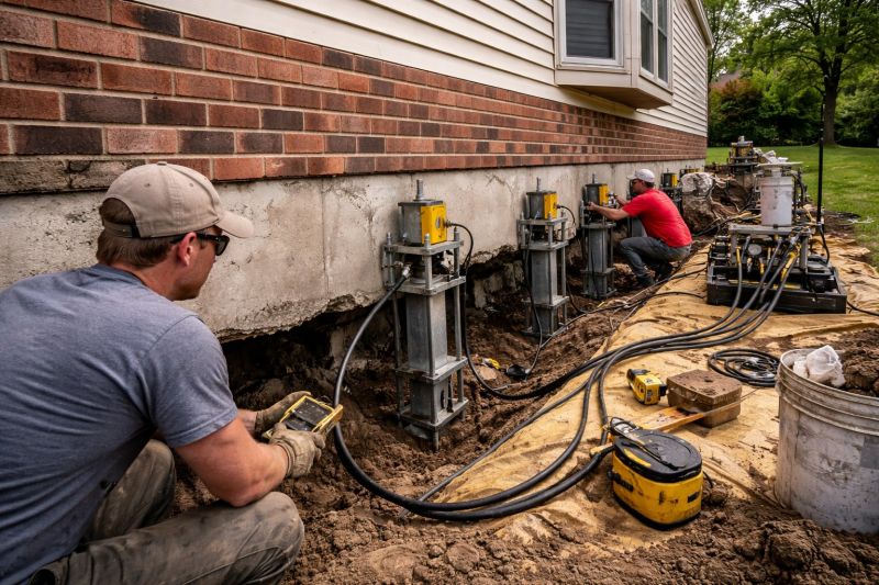 Settling Foundation Service in Milford, MI