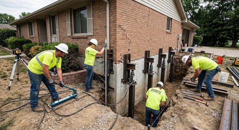 Settling Foundation Service in Linden, MI