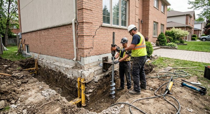 Sinking Foundation Repair in Brighton, MI