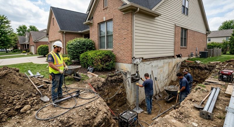 Sinking Foundation Repair in Brighton, MI