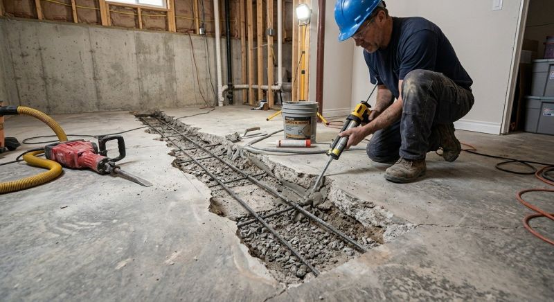 Slab Foundation Repair in Milford, MI
