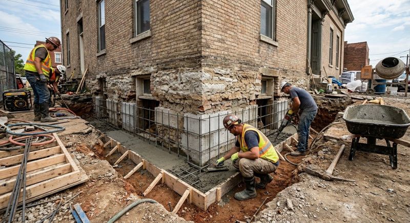 Structural Underpinning in Milford, MI